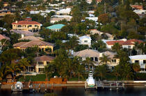 Houses on Miami coast. © Philip Plisson / Plisson La Trinité / AA11424 - Photo Galleries - Town [Florida]