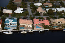 Maisons sur les côtes de Miami. © Philip Plisson / Plisson La Trinité / AA11429 - Nos reportages photos - Miami