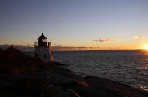 Le phare de Castle Hill Light à Newport. © Philip Plisson / Plisson La Trinité / AA11445 - Nos reportages photos - Phare [Rhode Island]