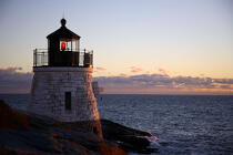 Le phare de Castle Hill Light à Newport. © Philip Plisson / Plisson La Trinité / AA11447 - Nos reportages photos - Rhode Island