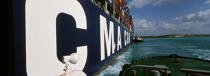 Porte-conteneurs à Malte. © Philip Plisson / Plisson La Trinité / AA11457 - Nos reportages photos - Le CMA CGM Marco Polo