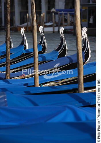 Gondolas in Venice. - © Philip Plisson / Plisson La Trinité / AA11493 - Photo Galleries - Gondola