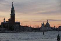 Fin de journée sur l'Eglise San Giorgio Maggiore de Venise. © Philip Plisson / Plisson La Trinité / AA11500 - Nos reportages photos - Crépuscule