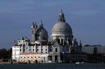 L'Eglise Santa Maria della Salute à Venise. © Philip Plisson / Plisson La Trinité / AA11538 - Nos reportages photos - Venise sous tous les angles