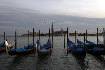 Gondoles à Venise. © Philip Plisson / Plisson La Trinité / AA11554 - Nos reportages photos - Gondole