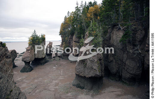Hope Well Rocks dans la Baie de Fundy. - © Philip Plisson / Plisson La Trinité / AA11595 - Nos reportages photos - Province [Canada]