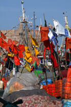 Bouées sur le port d' Essaouira. © Philip Plisson / Plisson La Trinité / AA11632 - Nos reportages photos - Ville [Maroc]