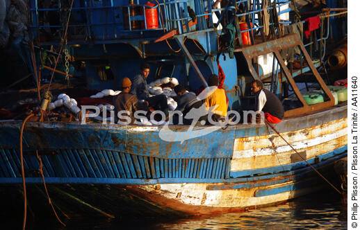 Pêcheurs marocains à Essaouira. - © Philip Plisson / Plisson La Trinité / AA11640 - Nos reportages photos - Essaouira