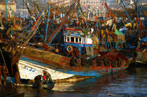 Bateau de pêche à Essaouira. © Philip Plisson / Plisson La Trinité / AA11642 - Nos reportages photos - Ville [Maroc]