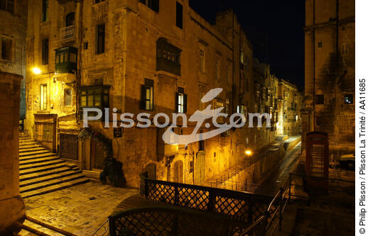 Dans les rues de La Vallette. - © Philip Plisson / Plisson La Trinité / AA11685 - Nos reportages photos - Les couleurs de Malte