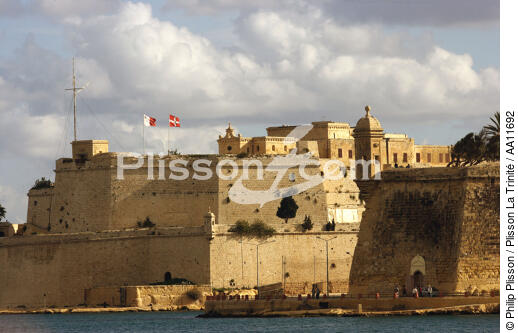 Les remparts de La Vallette. - © Philip Plisson / Plisson La Trinité / AA11692 - Nos reportages photos - Les couleurs de Malte
