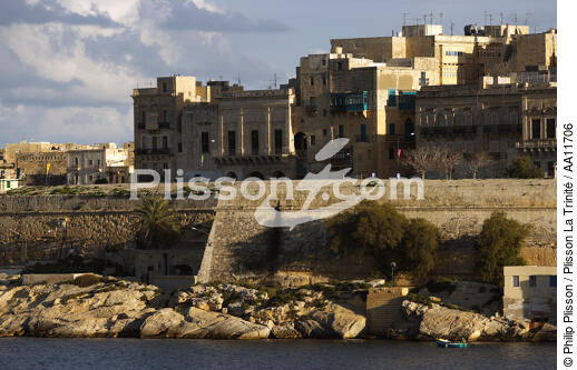 Malte. - © Philip Plisson / Plisson La Trinité / AA11706 - Nos reportages photos - Immeuble