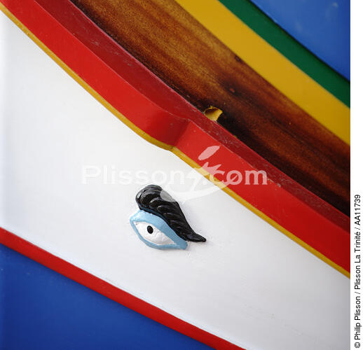 Peintures sur les coques de bateaux maltais. - © Philip Plisson / Plisson La Trinité / AA11739 - Nos reportages photos - Etraves