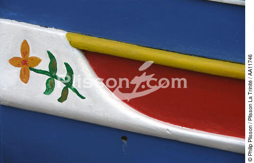 Peintures sur les coques de bateaux maltais. - © Philip Plisson / Plisson La Trinité / AA11746 - Nos reportages photos - Ile [Malte]