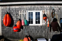 Fishing cabin on St Andrews. port of Alma. © Philip Plisson / Plisson La Trinité / AA12019 - Photo Galleries - New Brunswick