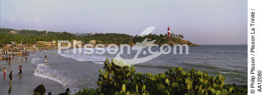 Lighthouse Beach in Kovalam. - © Philip Plisson / Plisson La Trinité / AA12080 - Photo Galleries - Plant