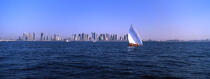 Sailing boat in Dubai. © Philip Plisson / Plisson La Trinité / AA12086 - Photo Galleries - Dubai