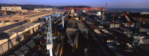Chantier maritime Hyundai à Ulsan. © Philip Plisson / Plisson La Trinité / AA12101 - Nos reportages photos - Chantier Hyundai, le plus grand chantier maritime du monde.