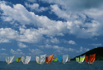 Sailgig in the Martinique. © Philip Plisson / Plisson La Trinité / AA12227 - Photo Galleries - Martinique [The]