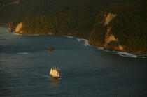 © Philip Plisson / Plisson La Trinité / AA12249 - Photo Galleries - Three-masted schooner