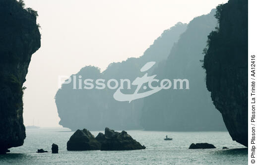 Cliffs of Along Bay. - © Philip Plisson / Plisson La Trinité / AA12416 - Photo Galleries - Cliff