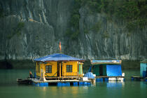 Habitation dans la baie d'Along. © Philip Plisson / Plisson La Trinité / AA12443 - Nos reportages photos - Vietnam