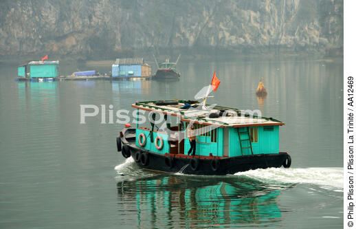 Motor boat in Along Bay. - © Philip Plisson / Plisson La Trinité / AA12469 - Photo Galleries - Along Bay, Vietnam