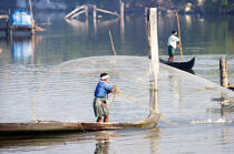 Les Backwaters du Kérala. © Philip Plisson / Plisson La Trinité / AA12561 - Nos reportages photos - La petite pêche au Kerala, Inde du sud