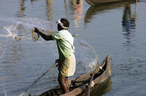 Les Backwaters du Kérala. © Philip Plisson / Plisson La Trinité / AA12565 - Nos reportages photos - La petite pêche au Kerala, Inde du sud