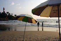Sur la plage de Kovallam. © Philip Plisson / Plisson La Trinité / AA12641 - Nos reportages photos - Kerala