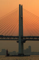 Baie de Tokyo - Pont de Yokohama © Philip Plisson / Plisson La Trinité / AA12817 - Nos reportages photos - Pont