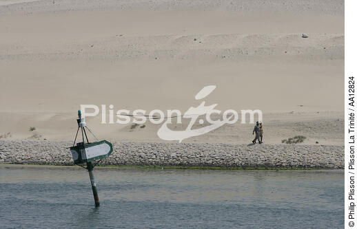 On Suez Canal. - © Philip Plisson / Plisson La Trinité / AA12824 - Photo Galleries - Egypt from above