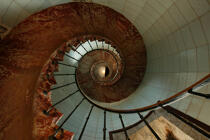 L'escalier du phare du Cap Béar. © Philip Plisson / Plisson La Trinité / AA12847 - Nos reportages photos - Site [66]