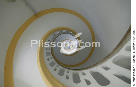 L'escalier du phare d'El Jadida au Maroc. - © Philip Plisson / Plisson La Trinité / AA12850 - Nos reportages photos - Maroc