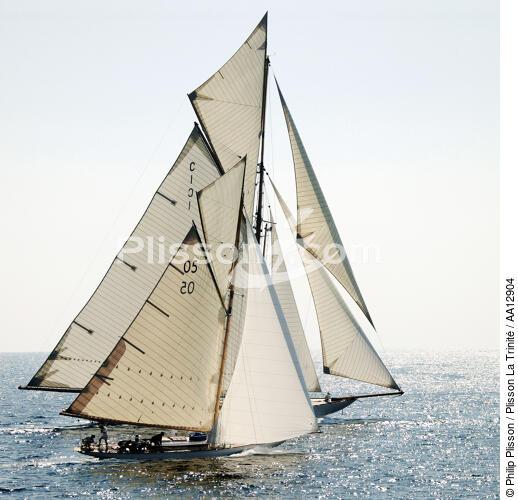 Alongside. - © Philip Plisson / Plisson La Trinité / AA12904 - Photo Galleries - J Class yacht