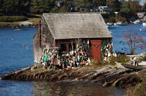 Bouées de casiers. © Philip Plisson / Plisson La Trinité / AA12978 - Nos reportages photos - Maine