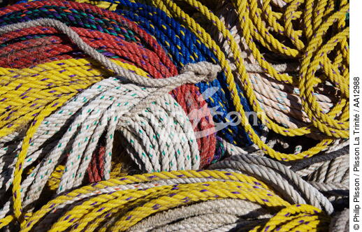 Rope. - © Philip Plisson / Plisson La Trinité / AA12988 - Photo Galleries - Rigging
