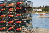 Casiers de pêche. © Philip Plisson / Plisson La Trinité / AA12990 - Nos reportages photos - Couleurs d'Automne en Nouvelle Angleterre