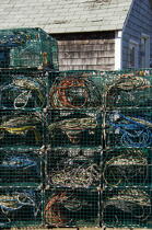 Casiers de pêche. © Philip Plisson / Plisson La Trinité / AA12996 - Nos reportages photos - Couleurs d'Automne en Nouvelle Angleterre