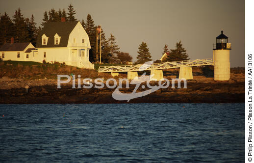 Marshall Point Light in Maine. - © Philip Plisson / Plisson La Trinité / AA13106 - Photo Galleries - Marshall Point Light