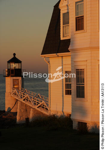 Marshall Point Light in Maine. - © Philip Plisson / Plisson La Trinité / AA13113 - Photo Galleries - Marshall Point Light