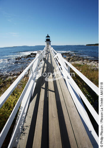 Marshall Point Light in Maine. - © Philip Plisson / Plisson La Trinité / AA13118 - Photo Galleries - American Lighthouses