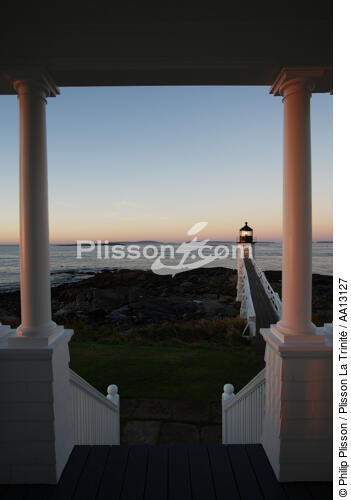 Marshall Point Light in Maine. - © Philip Plisson / Plisson La Trinité / AA13127 - Photo Galleries - Marshall Point Light