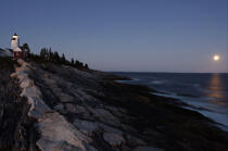 Pemaquid Point Light in Maine. © Philip Plisson / Plisson La Trinité / AA13225 - Photo Galleries - Full moon