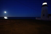 Pemaquid Point Light in Maine. © Philip Plisson / Plisson La Trinité / AA13230 - Photo Galleries - Full moon