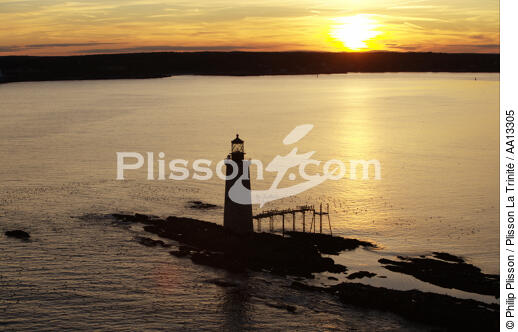 Ram Island Ledge Light in Maine. - © Philip Plisson / Plisson La Trinité / AA13305 - Photo Galleries - American Lighthouses