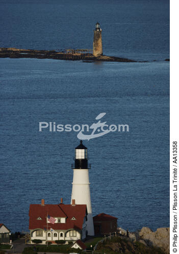 Portland Head Light in Maine. - © Philip Plisson / Plisson La Trinité / AA13358 - Photo Galleries - Lighthouse [Maine]