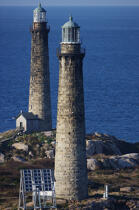 Cape Ann Twin Lighthouse in Massachusetts. © Philip Plisson / Plisson La Trinité / AA13539 - Photo Galleries - Autumn Colors in New England