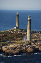 Cape Ann Twin Lighthouse in Massachusetts. © Philip Plisson / Plisson La Trinité / AA13542 - Photo Galleries - Cape Ann