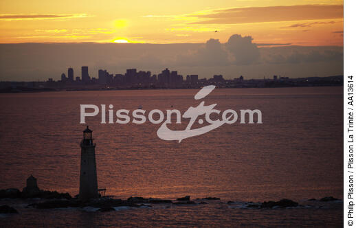 Graves Ledge Light in Massachusetts. - © Philip Plisson / Plisson La Trinité / AA13614 - Photo Galleries - American Lighthouses